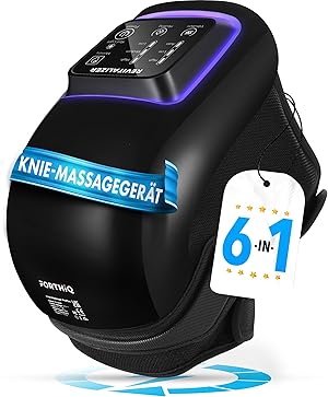 FORTHiQ Knie-Massagegerät mit Infrarot Duallicht, 6-in-1, Arthrose Hilfe, 4-stufige Wärme & Vibration, merkt sich Ihre Wohlfühl-Einstellungen, Wellness Geschenke für Frauen und Männer