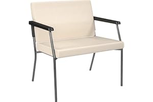 OFFICE STAR PRODUCTS Office Star Bariatric Big and Tall Medical Office Chair with Oversized 29 Inch Wide Seat and Sturdy Metal Frame with Back Reinforcement, 500 Pound Limit, Castillo Cream Fabric
