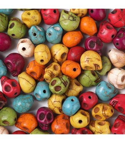 3PCS Ivory Large Carved OX Bone Skull Beads - 31x41mm For Halloween Jewelry Making, Bulk Beads For Necklace Bracelet - View #9
