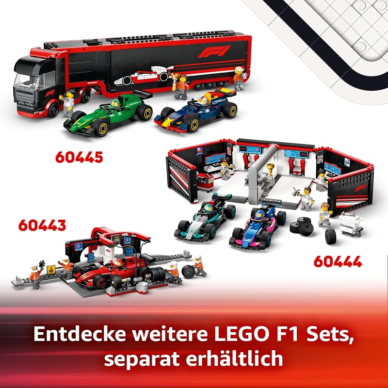 City F1 Rennfahrer mit McLaren Rennauto - Spielzeug Formel 1 Modell mit Rennwagen und Minifigur - Kleines Geschenk für Jungen und Mädchen ab 6 Jahren oder Motorsport Fans 60442