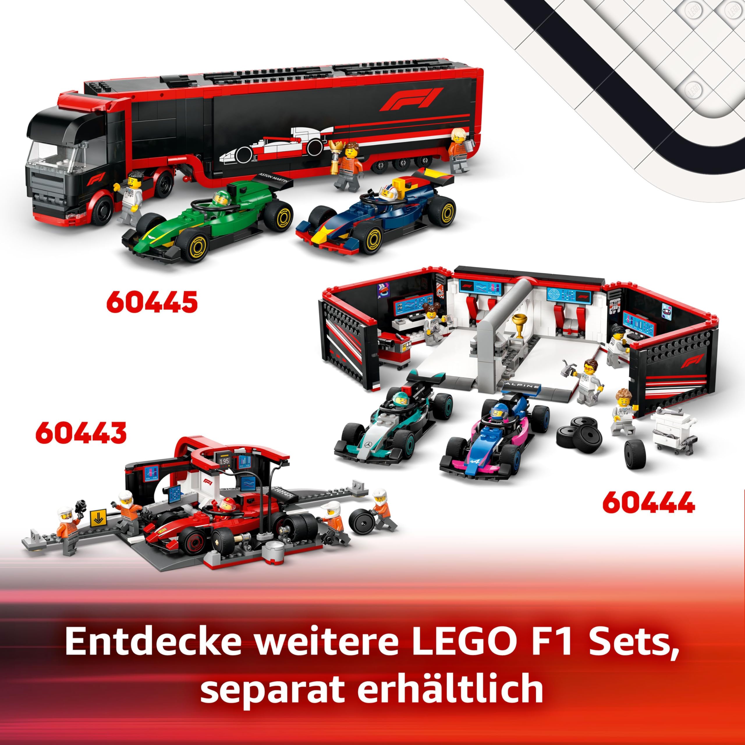 LEGO City F1 Rennfahrer mit McLaren Rennauto - Spielzeug Formel 1 Modell mit Rennwagen und Minifigur - Kleines Geschenk für Jungen und Mädchen ab 6 Jahren oder Motorsport Fans 60442 7