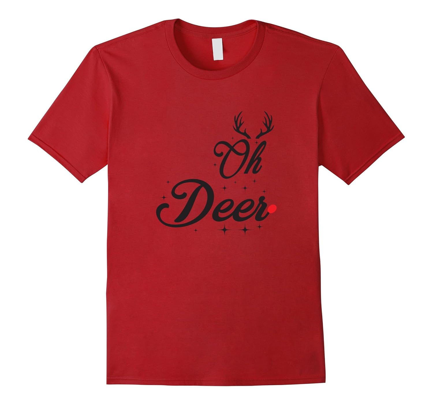 Christmas Shirt Oh Deer Short Sleeve T-shirt-ANZ