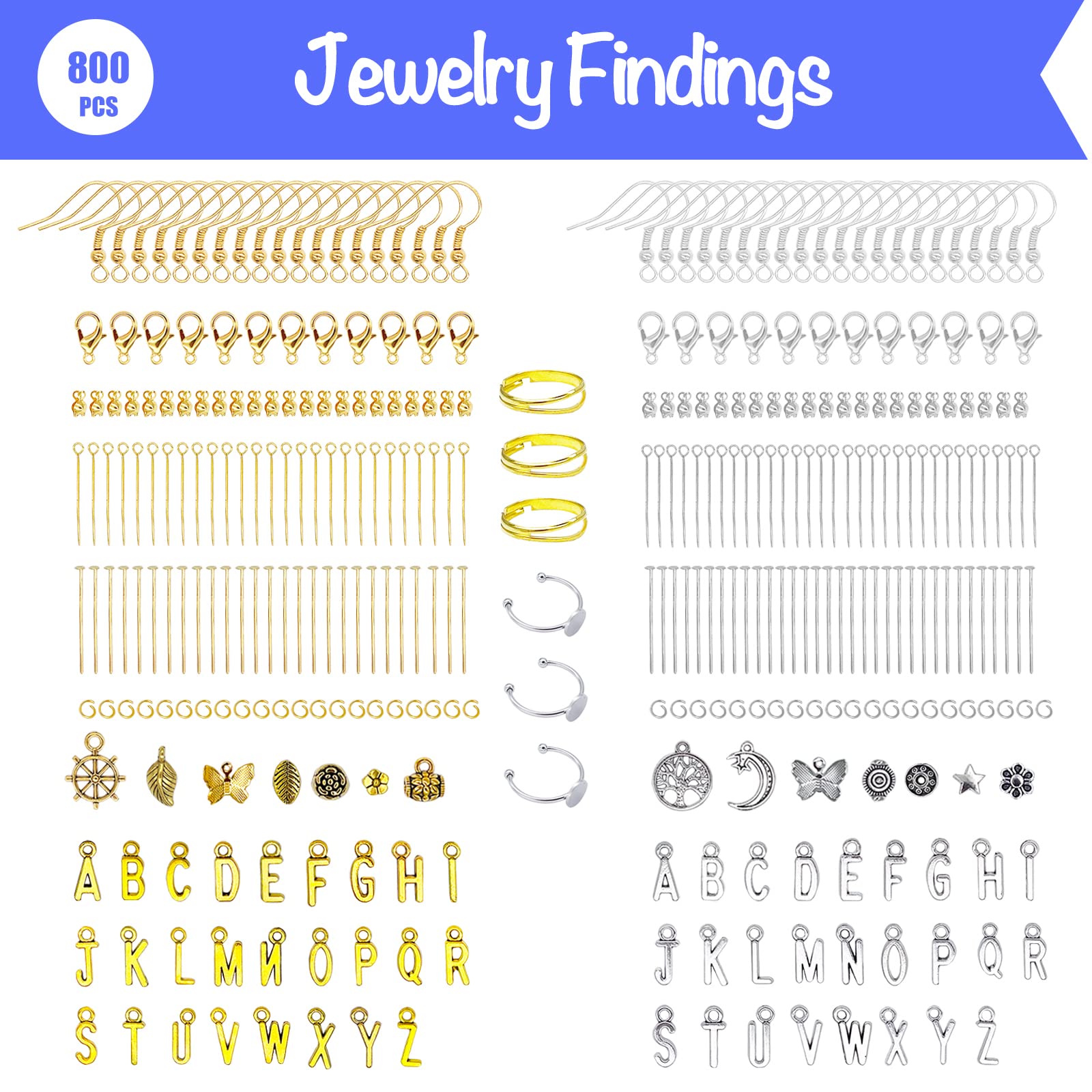 ygorios Jewelry Making Kit for Adults - 1760 PC Crystal Beads, 800 PC Jewelry Findings, DIY Bracelet, Earring
