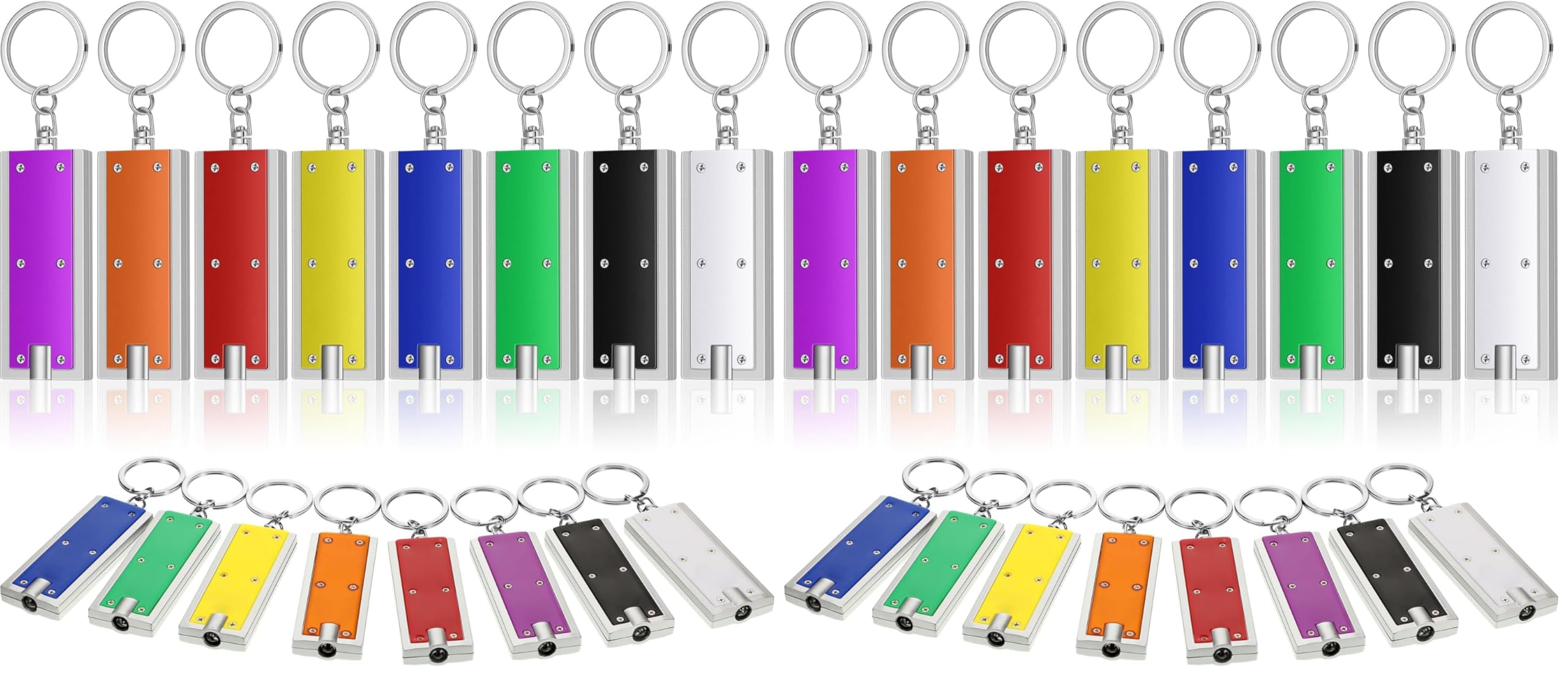 Photo 1 of Hicarer 16 Pcs Mini Keychain Flashlight Bulk LED Keychain Light Flashlight for Outdoor Camping Hiking Emergency, Multicolor