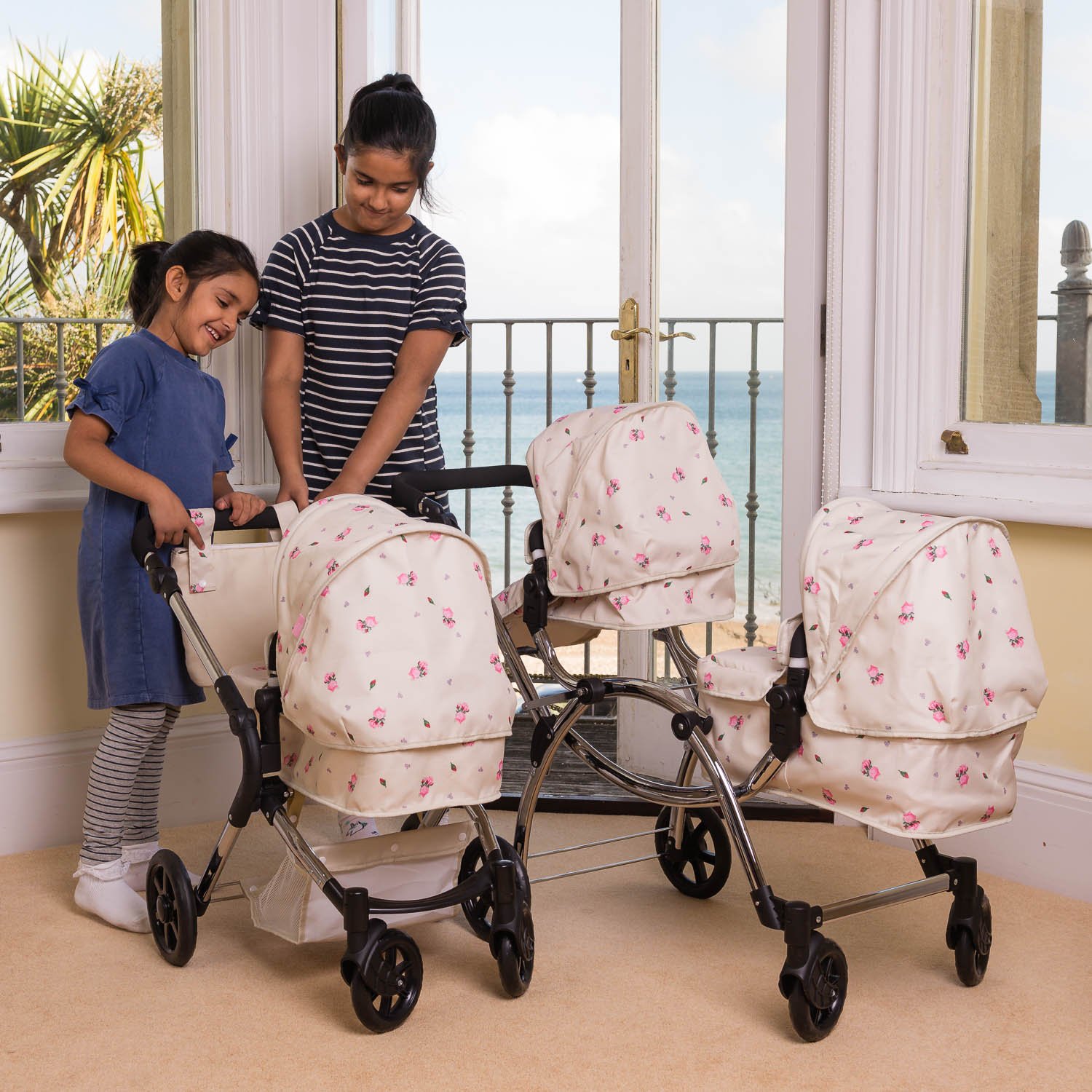 roma darcie double dolls pram
