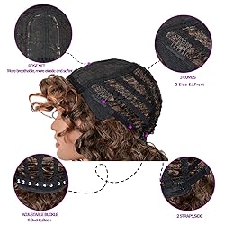 Annivia Curly Wig with Bangs for Black Women Ombre