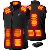 LORUSAFF Heated Vest for Men with Battery Pack Included, Polar Fleece Lightweight Warming Electric Mens Heating Vest jacket