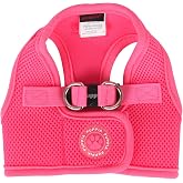 Puppia Neon Soft Vest Harness Step-in No Choke No Pull Walking Training for Small and Medium Dog, Pink, X-Small