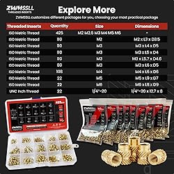 Zwmssll M3 Threaded Inserts Heat Set Insert,80