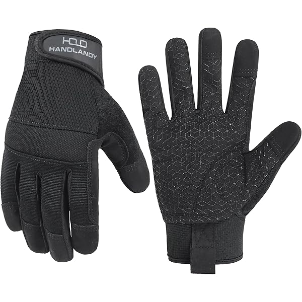 HANDLANDY Anti Vibration Work Gloves, SBR Fingers & Palm Padded, Men Safety Impact Reducing Gloves (Large, Red, Black): Amazon.com: Tools & Home Improvement HANDLANDY Anti Vibration Work Gloves, SBR Fingers & Palm Padded, Men Safety Impact Reducing Gloves (Large, Red, Black): Amazon.com: Tools & Home Improvement