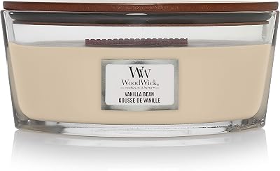WoodWick Ellipse Vanilla Bean Candle with Hearthwick Flame 50 Hours