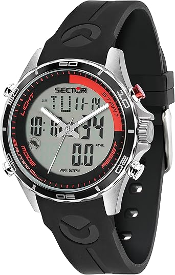 SECTOR NO LIMITS Reloj Analógico-Digital para Hombre de Cuarzo con Correa en Silicona R3271615002