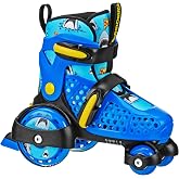 Fun Roll Beginner Roller Skates by Roller Derby, Adjustable Sizing, Skates for Kids, Toddlers, Boys, Girls