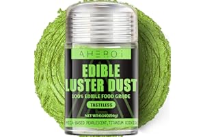 Aheroi Edible Glitter, 1 Pack Cocktail Glitter Shimmering Powder Glitter Luster Dust Sprinkles Drink Glitter, 100% Food Grade Coloring Powder for Fondant, Cookie Cake Decor(Apple Green, 4g/0.14oz)