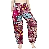 LOFBAZ Harem Pants for Women Patchwork Yoga Boho Palazzo Maternity PJ Clothing