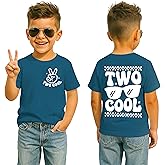 SANIXJOO Two Cool 2nd Birthday T Shirts Boys 2nd Birthday Shirt Toddler Baby 2 Year Old Birthday Gift Tee Tops