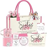 Sister Gifts, Valentines Mothers Day Birthday Christmas Unique Gifts for Sister Basket Set of 7
