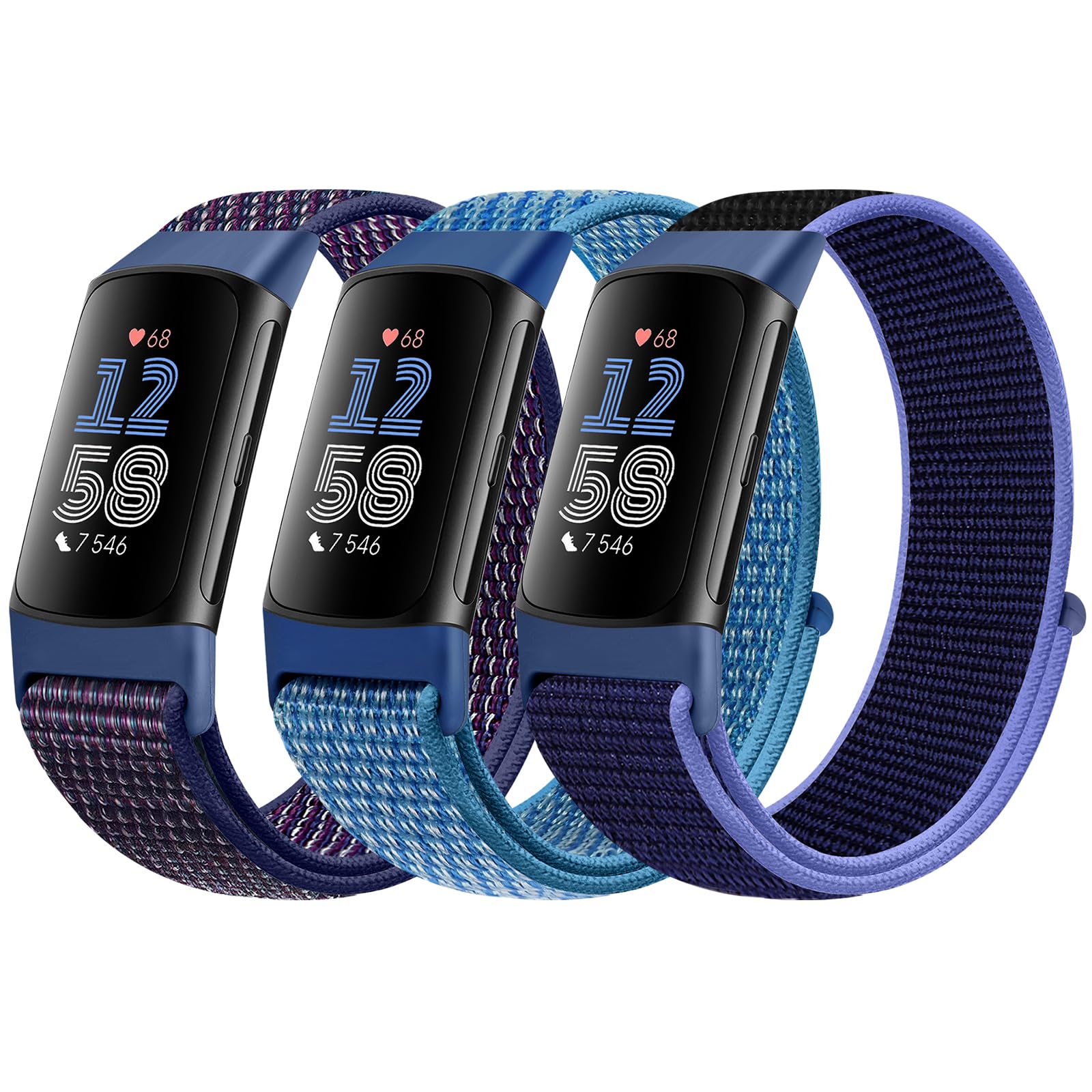 Photo 1 of AVOD Sport Loop Nylon Watch Bands Compatible with Fitbit Charge 6/Charge 5 for Women Men, Adjustable Breathable Replacement Soft Nylon Loop Wristband for Fitbit Charge 6/Fitbit Charge 5