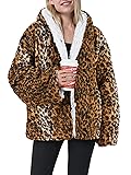 Tirrinia Leopard Sherpa Hooded Jacket for