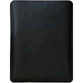 Leather Case for MacBook Air 15 (2023-2026) M2 M3 M4 Laptop Vintage Sleeve Case MacBook Air 15.3 inch (Black)