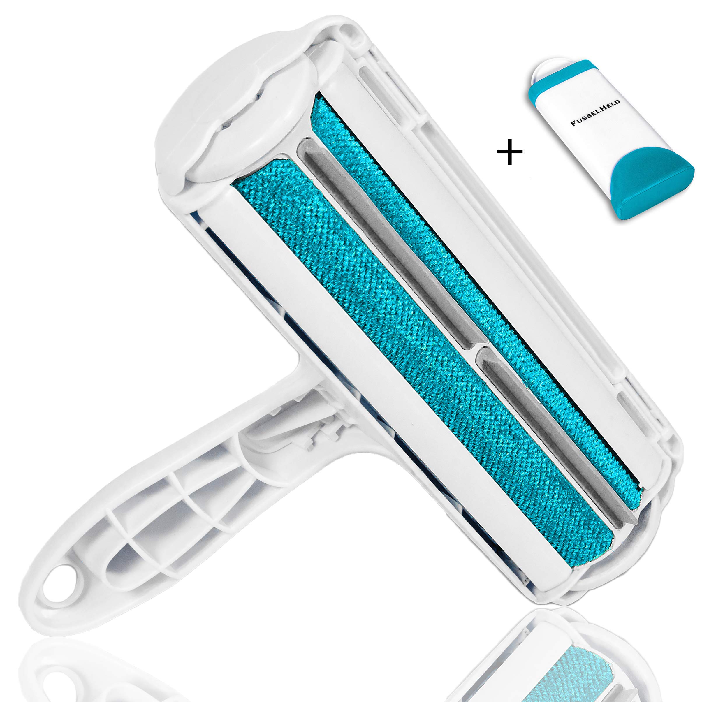 ALLTAGSHELD - The FluselHeld is the perfect lint roller, lint brush for removing animal hair on textiles of all kinds - (1 piece in blue).