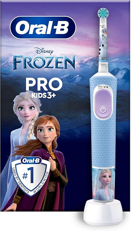 Spazzolino Elettrico Ricaricabile Pro Kids Frozen, 1 Testina, per Bambini da 3 Anni in Su, 1 Spazzolino
