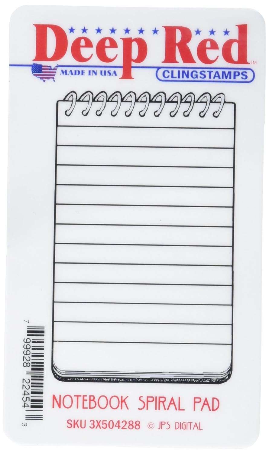 Deep Red Stamps Notebook Spiral Pad Rubber Stamp Arts