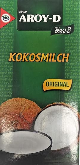 KOKOSMILCH IM TETRAPACK 1 Liter VON AROY-D - ungesüßt - ohne Zusätze - KokosMILCH - AB 30,- EURO VERSANDKOSTENFREI in D!