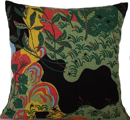 Josef Frank Fabric Cushion Cover Pattern Anakreon Floral Dark