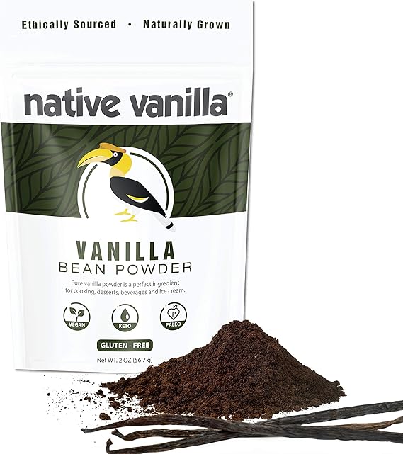 Amazon Native Vanilla バニラパウダー バニラ タヒチ 自家製ベーキング アイスクリーム コーヒー 製菓 製パン 約57g Native Vanilla 製菓 製パン材料 通販