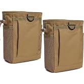 Meejaa Metal Detecting Pouch Bag，Find Bag，Portable Waist Pouch， Digger's Pouch，Waterproof Detector Accessory Tool Bag ，for Outdoor Detector Accessory (2Pack - Tan)