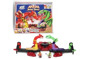 Legends of Akedo Beast Strike Serpent Fury Arena. Battle Your Warriors and Your Beasts to Win! with 40+ Real Sound Effects and Lights and 2 Exclusive Warriors.