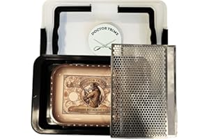 DOCTOR TRIMZ Herb Pollen Sifter w/Collector Box- Detachable 150 Screen Micron Mesh for Sift & Trimming - Large Heavy-Duty Trimmer - Indoor Growing Harvest