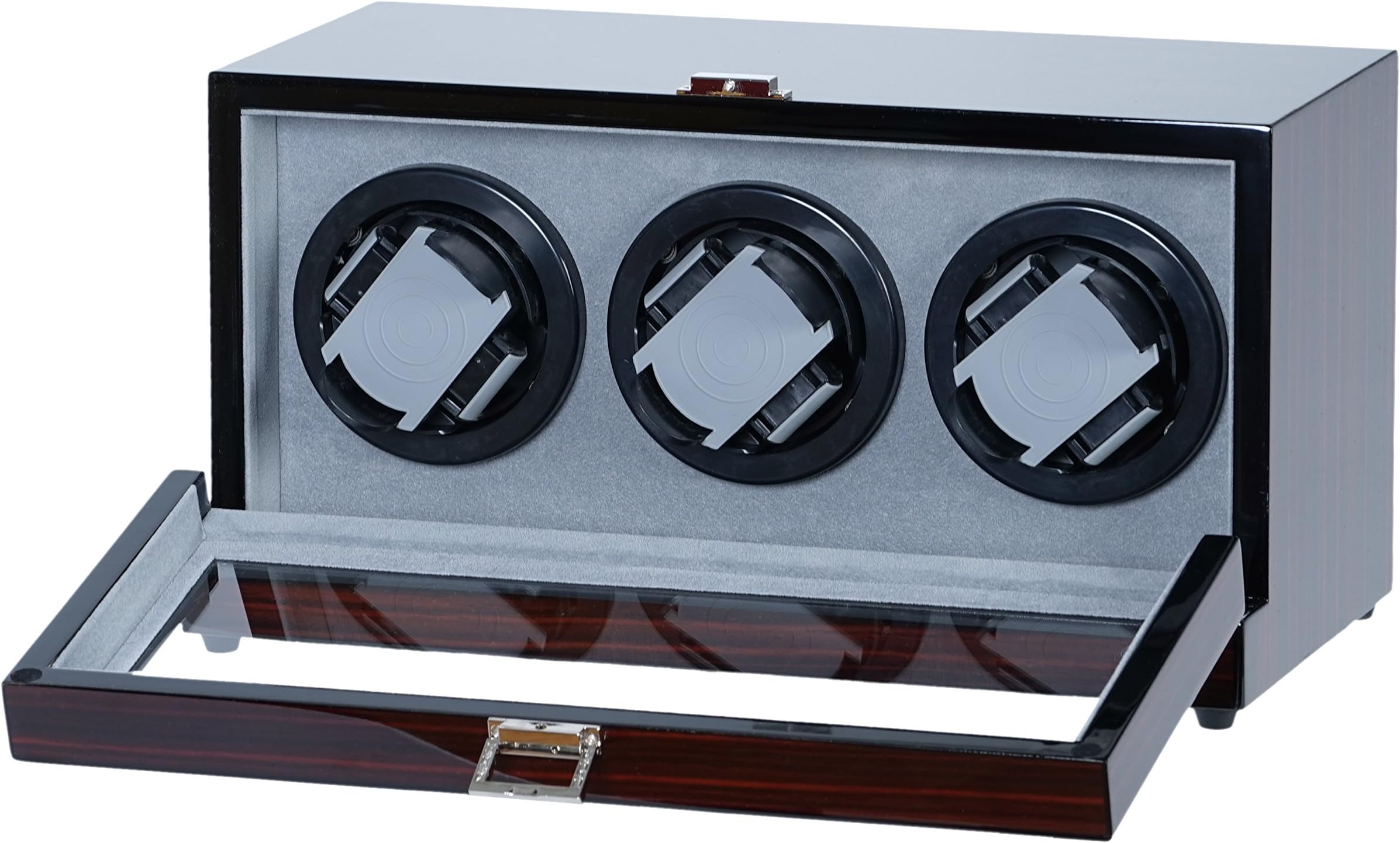 Watch Winder Ebony Wood W/LCD Display for Automatic Watches.