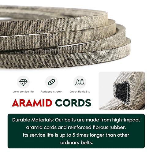1/2 x 95 1/2 Lawn Mower Deck/Drive V-Belt for AYP 130801 138255 160855 144959 144959D 532144959, Craftsman 24690 24102, Husqvarna 531300766 532144959