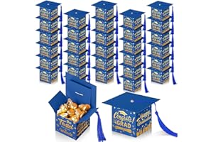 30 Pcs Congrats Graduation Candy Boxes with Tassel Graduation Party Favors Graduation Gifts Graduation Decorations Grad Cap B