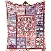 Psspotgj Retirement Gift for Woman, Retirement Gifts for Women 2026, Retired Blanket to My Mom Grandma, Farewell Merch for Coworkers Teacher Nurse, Retirement Party Decorations Blanket 60"x50"