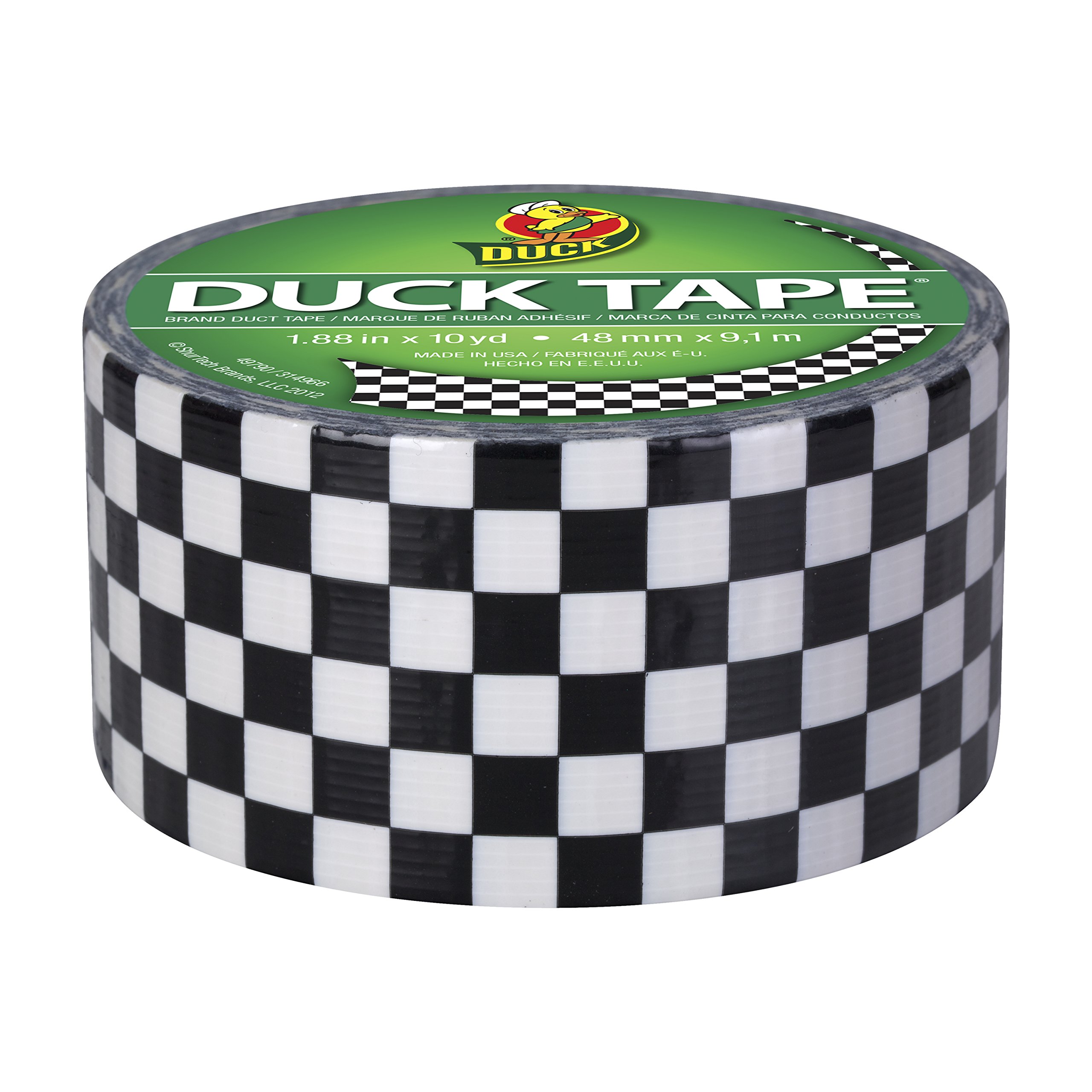 Duck Brand 280410 Printed Duct Tape, Checker, 1.88 Inches x 10 Yards
