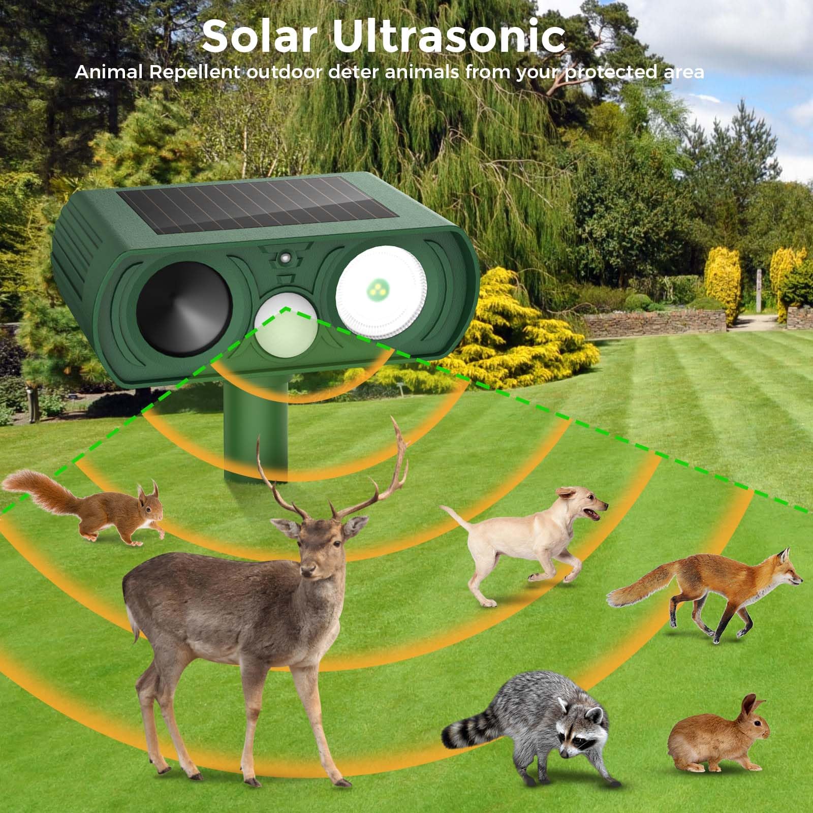 Photo 1 of SOLAR ULTRASONIC ANIMAL REPELLENT 