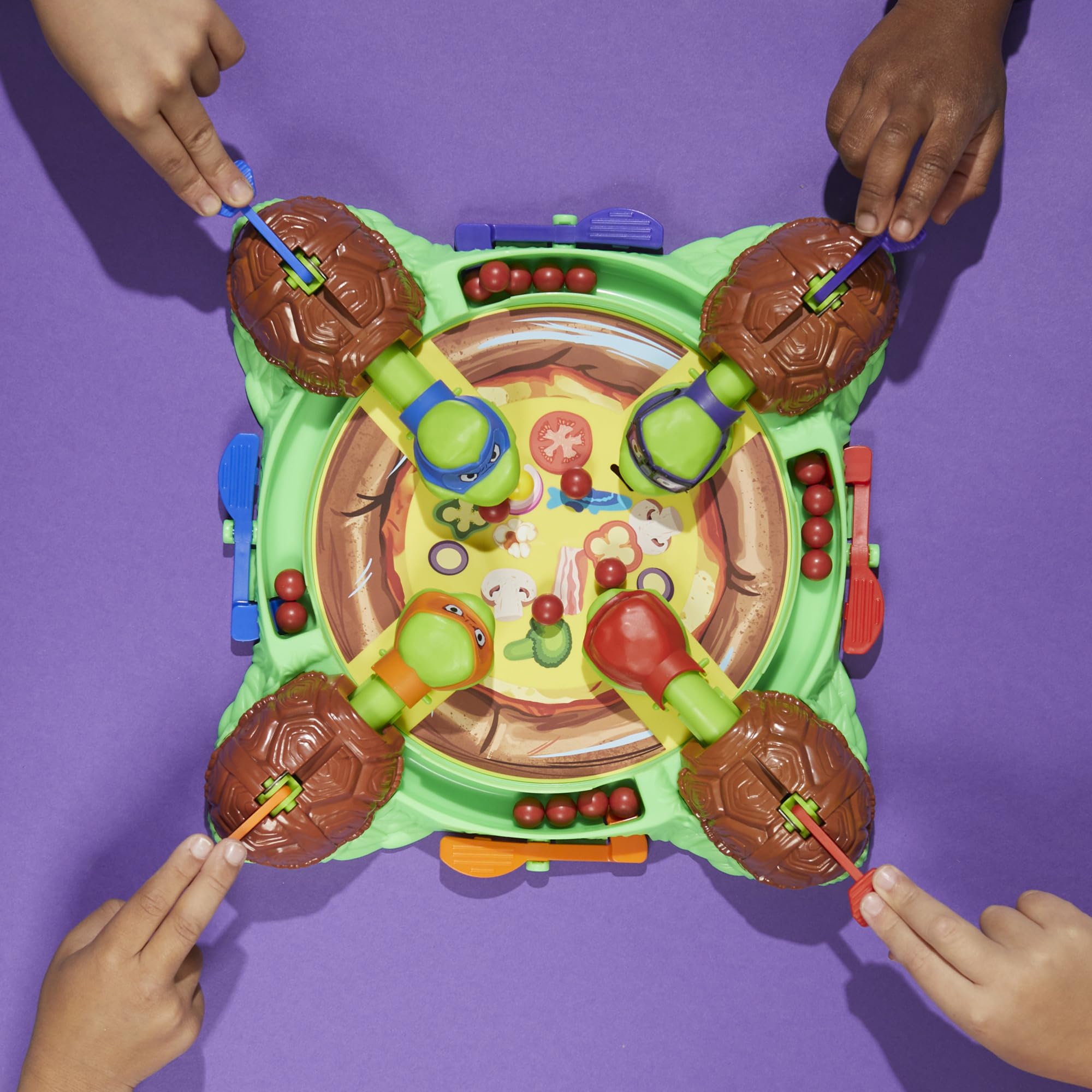 Hungry Hungry Hippos: Teenage Mutant Ninja Turtles Edition Game | Ages 4 and Up | 2 to 4 Players | Kids Board Games | Gifts for Preschoolers (Amazon Exclusive)