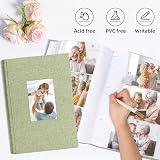 Vienrose Photo Album 300 Pockets Linen Cover 6x4 Window Memo Spaces view 3