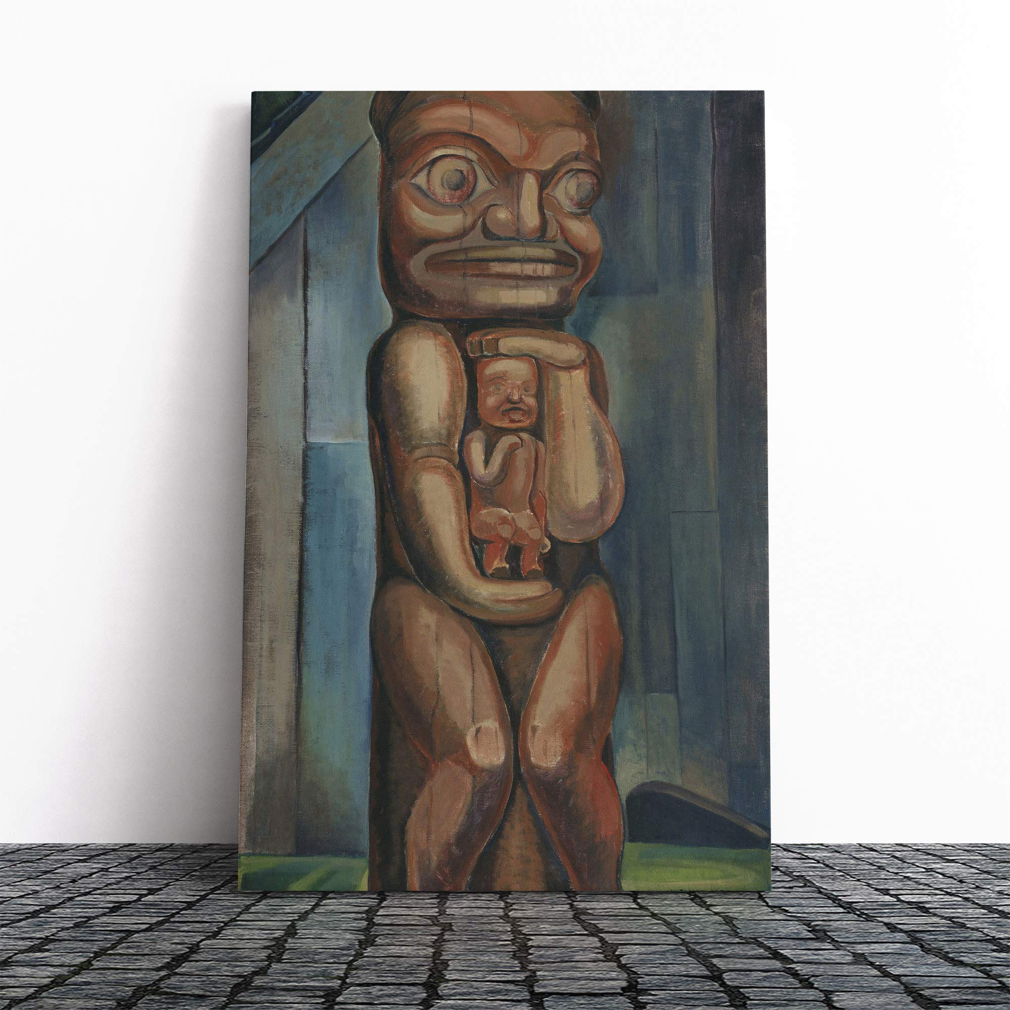 Emily Carr Tottem Canvas Print | Gallery Wrapped 30mm Frame Wall Art | 20x14 inches | Ready to Hang | Modern Picture | Living Room Bedroom Lounge Office