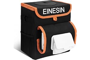 Einesin Car Trash Can for Back Seat Car Accessories Interior Car Garbage Can, Waterproof Car Trash Bin for Cars SUV with Leak