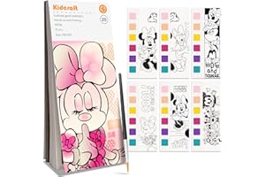 KIDCRAFT Paint with Water Coloring Books for Kids, Pocket Mess Free Watercolor Painting Kit, Water Color Paint Set Arts and Crafts Gift for Girls Ages 4 5 6 7 8+, Travel Activity Toy - Cartoon