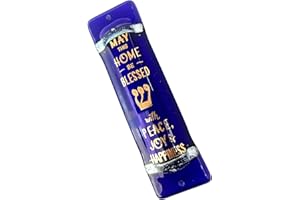 TAMARA BASKIN ART GLASS Home Blessing Mezuzah - Handmade in The USA (Blue)