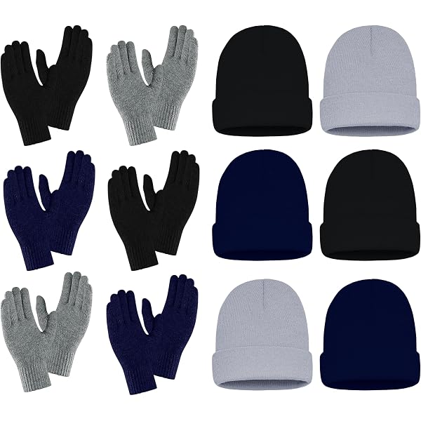 24 Pack Winter Beanies Gloves Cold Weather Unisex Hat Warm  display picture 2