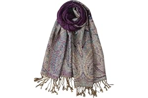 TUSHUSTY Pashmina Feel Shawls Wraps Rave Scarf for Women Soft Silky Reversible Men Scarves Hijab