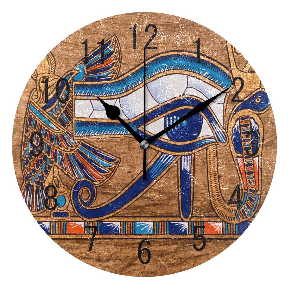 ALAZA Home Decor Egyptian Papyrus Artwork Round Acrylic 9.5 Inch Wall