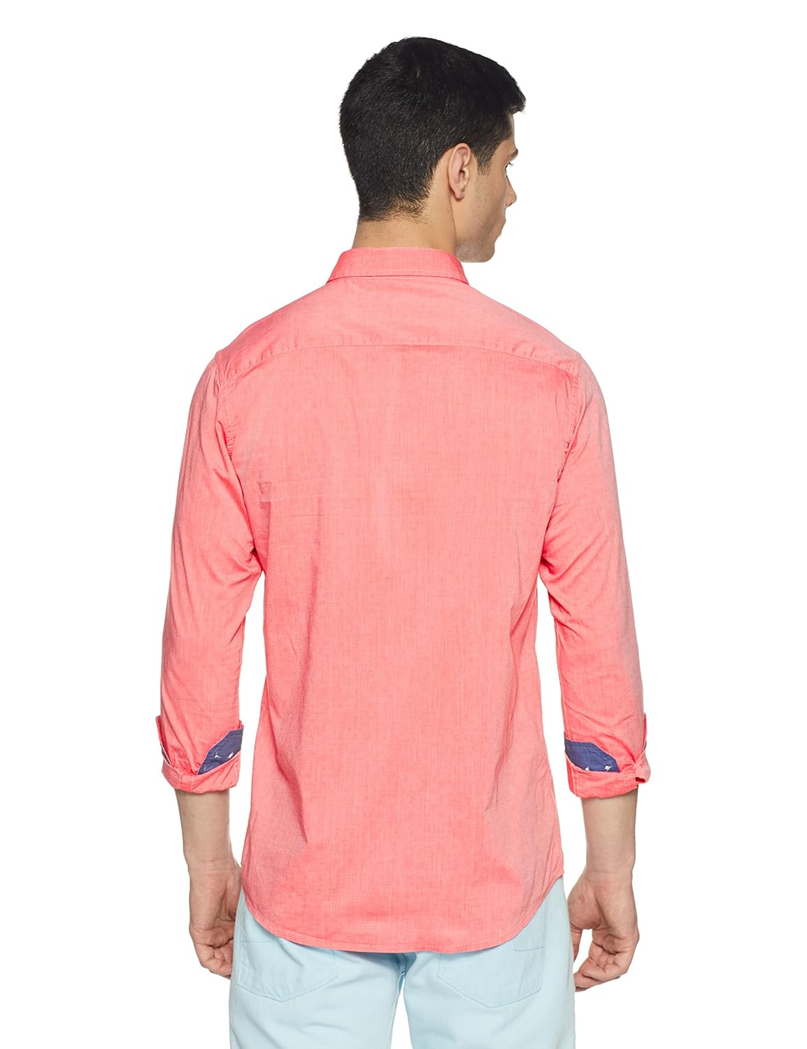 allen solly men's solid slim fit casual shirt