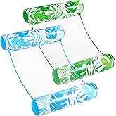 SLOOSH 2 Packs Hammock Pool Floats Adults, 4-in-1 Multi-Purpose Inflatable Pool Floats PVC Water Hammock Lounge Floaties